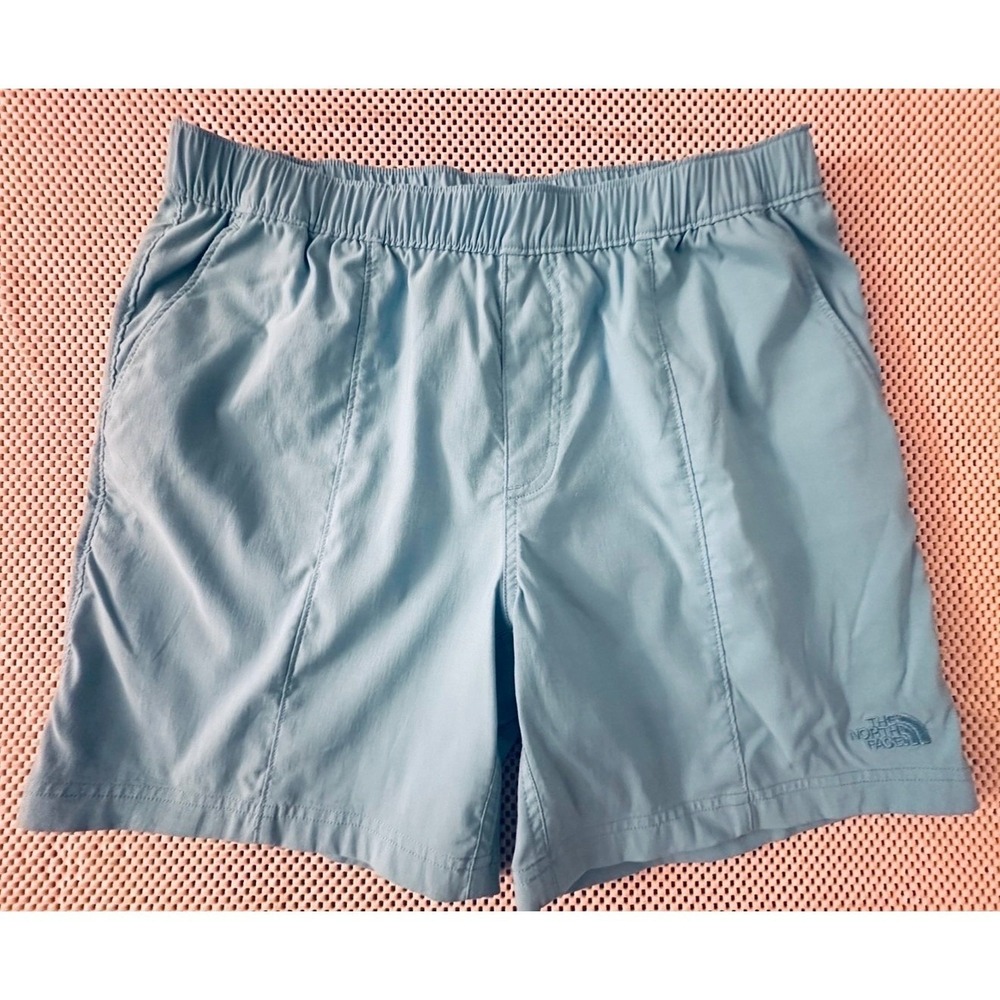 The North Face Swim Trunks Shorts Men's Sz M Blue Unlined Elastic Waist Pockets